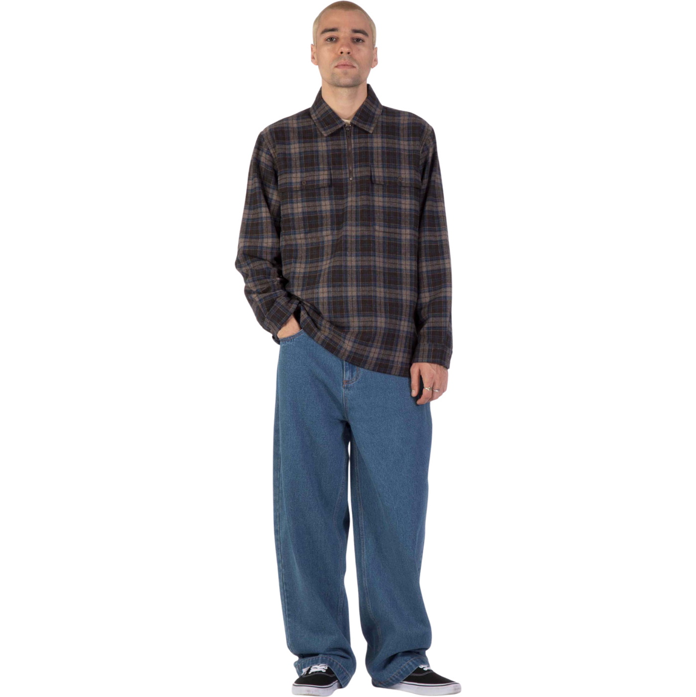 2026 Santa Cruz Mens Freddie Shirt SCA-SHT-1033 - Brown Check